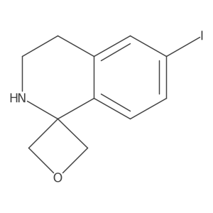 6-Iodo-3,4-dihydro-2H-spiro[isoquinoline-1,3'-oxetane]结构式