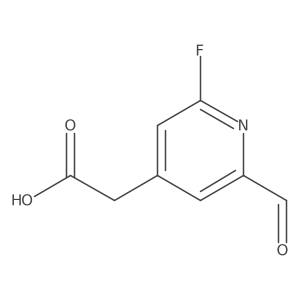 (2-Fluoro-6-formylpyridin-4-YL)acetic acid Structure