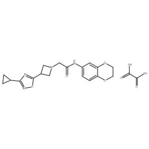 2-(3-(3-cyclopropyl-1,2,4-oxadiazol-5-yl)azetidin-1-yl)-N-(2,3-dihydrobenzo[b][1,4]dioxin-6-yl)acetamide oxalate Structure