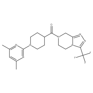 [1-(4,6-dimethylpyrimidin-2-yl)piperidin-4-yl][3-(trifluoromethyl)-5,6-dihydro[1,2,4]triazolo[4,3-a]pyrazin-7(8H)-yl]methanone Structure