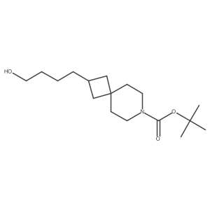 2-(4-Hydroxybutyl)-7-azaspiro[3.5]nonane-7-carboxylic acid 1,1-dimethylethyl ester结构式