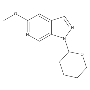 5-Methoxy-1-(tetrahydro-2H-pyran-2-yl)-1H-pyrazolo[3,4-c]pyridine结构式