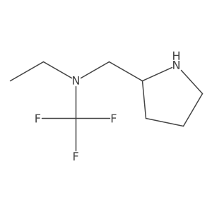 N-(pyrrolidin-2-ylmethyl)-N-(trifluoromethyl)ethanamine结构式