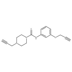 4-(prop-2-yn-1-yl)-N-[3-(prop-2-yn-1-yloxy)phenyl]piperazine-1-carboxamide结构式