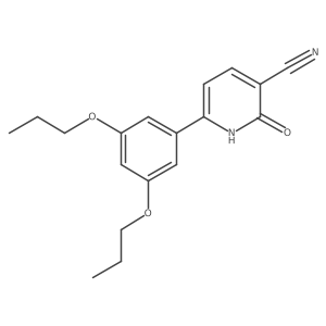 6-(3,5-Dipropoxyphenyl)-1,2-dihydro-2-oxo-3-pyridinecarbonitrile结构式
