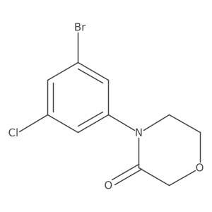 4-(3-Bromo-5-chlorophenyl)morpholin-3-one结构式
