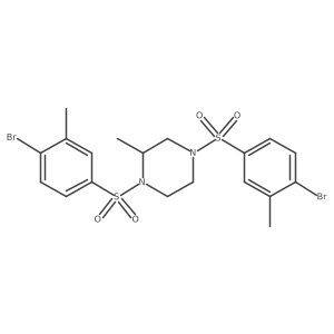 1,4-Bis(4-bromo-3-methylbenzenesulfonyl)-2-methylpiperazine结构式