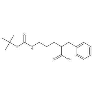 (S)-2-Benzyl-5-((tert-butoxycarbonyl)amino)pentanoic acid结构式
