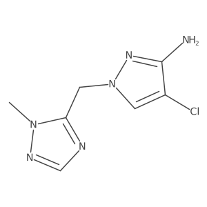 4-chloro-1-[(1-methyl-1H-1,2,4-triazol-5-yl)methyl]-1H-pyrazol-3-amine Structure