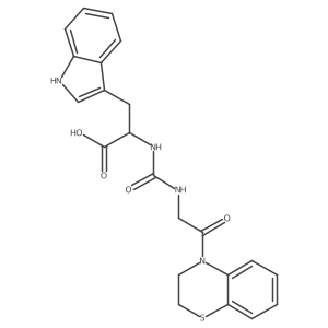 (S)-2-(3-(2-(2H-Benzo[b][1,4]thiazin-4(3H)-yl)-2-oxoethyl)ureido)-3-(1H-indol-3-yl)propanoic acid Structure