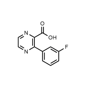 3-(3-Fluorophenyl)pyrazine-2-carboxylic acid Structure