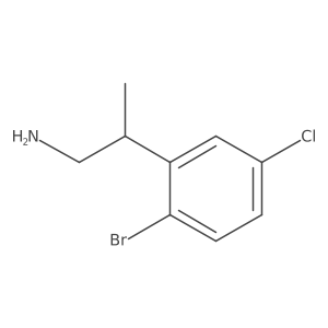 2-(2-Bromo-5-chlorophenyl)propan-1-amine结构式