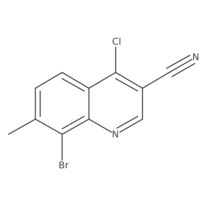 8-Bromo-4-chloro-7-methylquinoline-3-carbonitrile Structure