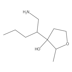 3-(1-Aminopentan-2-yl)-2-methyloxolan-3-ol结构式
