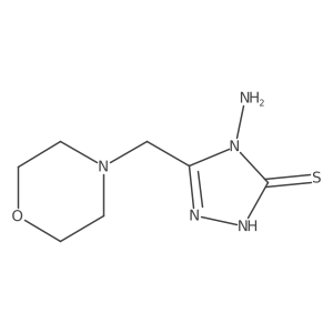4-amino-5-(morpholin-4-ylmethyl)-4H-1,2,4-triazole-3-thiol结构式