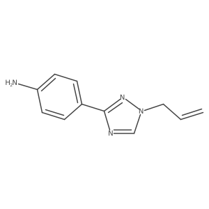 4-[1-(prop-2-en-1-yl)-1H-1,2,4-triazol-3-yl]aniline结构式