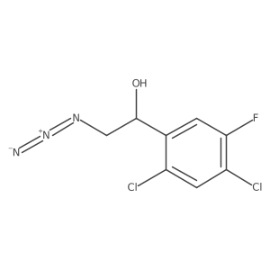 (1R)-2-azido-1-(2,4-dichloro-5-fluorophenyl)ethan-1-ol结构式