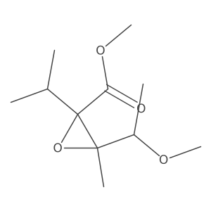 Methyl 3-(1-methoxyethyl)-3-methyl-2-(propan-2-yl)oxirane-2-carboxylate结构式