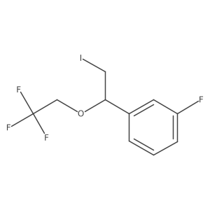 1-Fluoro-3-[2-iodo-1-(2,2,2-trifluoroethoxy)ethyl]benzene Structure
