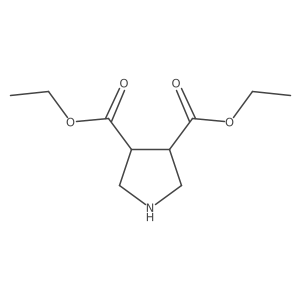 Pyrrolidine-3,4-dicarboxylic acid diethyl ester Structure