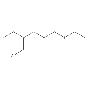 4-(Chloromethyl)-1-(ethylsulfanyl)hexane结构式