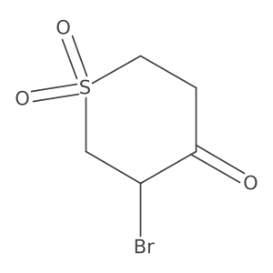 3-Bromodihydro-2H-thiopyran-4(3H)-one 1,1-dioxide结构式