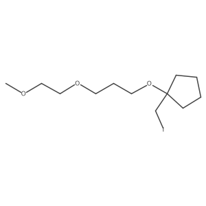 1-(iodomethyl)-1-[3-(2-methoxyethoxy)propoxy]cyclopentane结构式