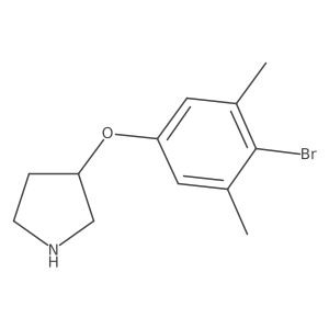 3-(4-Bromo-3,5-dimethylphenoxy)pyrrolidine结构式
