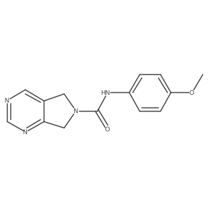 N-(4-methoxyphenyl)-5H-pyrrolo[3,4-d]pyrimidine-6(7H)-carboxamide结构式