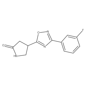 4-(3-(3-Fluorophenyl)-1,2,4-oxadiazol-5-yl)pyrrolidin-2-one结构式