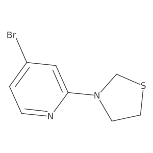 3-(4-Bromopyridin-2-yl)thiazolidine结构式