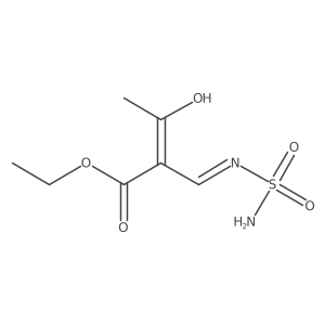 ethyl (2Z)-2-acetyl-3-[(aminosulfonyl)amino]acrylate结构式