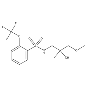 N-(2-hydroxy-3-methoxy-2-methylpropyl)-2-(trifluoromethoxy)benzenesulfonamide结构式