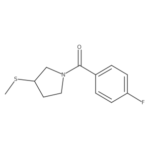 (4-Fluorophenyl)(3-(methylthio)pyrrolidin-1-yl)methanone结构式