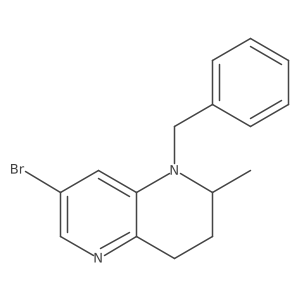 1-Benzyl-7-bromo-2-methyl-1,2,3,4-tetrahydro-1,5-naphthyridine结构式