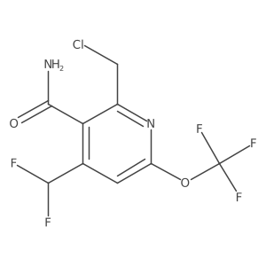 2-(Chloromethyl)-4-(difluoromethyl)-6-(trifluoromethoxy)pyridine-3-carboxamide Structure
