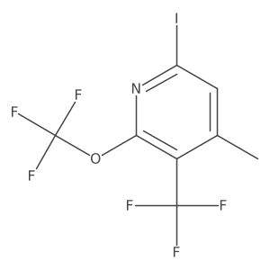 6-Iodo-4-methyl-2-(trifluoromethoxy)-3-(trifluoromethyl)pyridine Structure