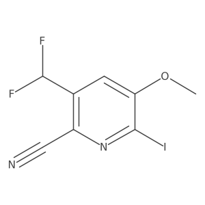 3-(Difluoromethyl)-6-iodo-5-methoxypicolinonitrile Structure
