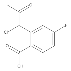 2-(1-Chloro-2-oxopropyl)-4-fluorobenzoic acid结构式