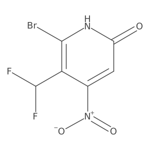 6-Bromo-5-(difluoromethyl)-4-nitropyridin-2-ol Structure