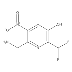 2-(Aminomethyl)-6-(difluoromethyl)-5-hydroxy-3-nitropyridine Structure