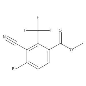 Methyl 4-bromo-3-cyano-2-(trifluoromethyl)benzoate Structure