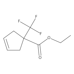 Ethyl 1-(trifluoromethyl)cyclopent-3-en-1-carboxylate结构式