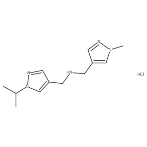 1-(1-isopropyl-1H-pyrazol-4-yl)-N-[(1-methyl-1H-pyrazol-4-yl)methyl]methanamine Structure