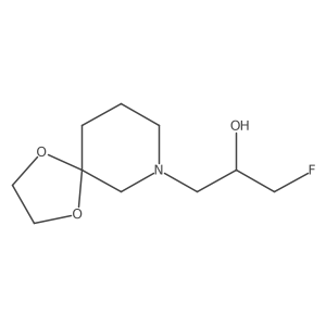 1-{1,4-Dioxa-7-azaspiro[4.5]decan-7-yl}-3-fluoropropan-2-ol结构式