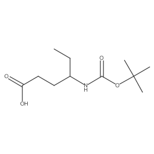 4-((tert-Butoxycarbonyl)amino)hexanoic acid结构式
