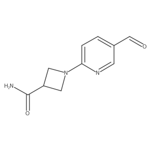 1-(5-Formylpyridin-2-yl)azetidine-3-carboxamide Structure