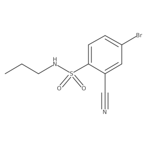 4-bromo-2-cyano-N-propylbenzene-1-sulfonamide Structure