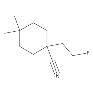 1-(2-Fluoroethyl)-4,4-dimethylcyclohexane-1-carbonitrile Structure