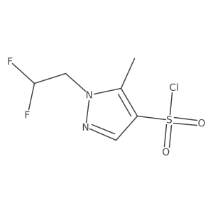 1-(2,2-Difluoroethyl)-5-methyl-1H-pyrazole-4-sulfonyl chloride结构式